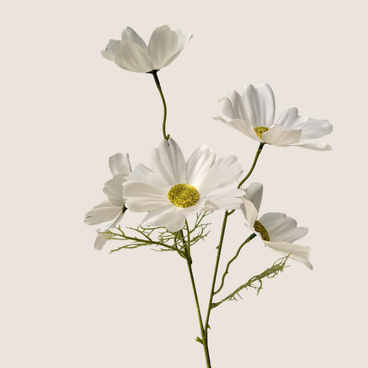 White Artificial Cosmos Flowers