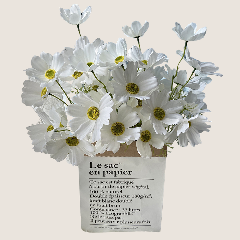 White Artificial Cosmos Flowers - 1