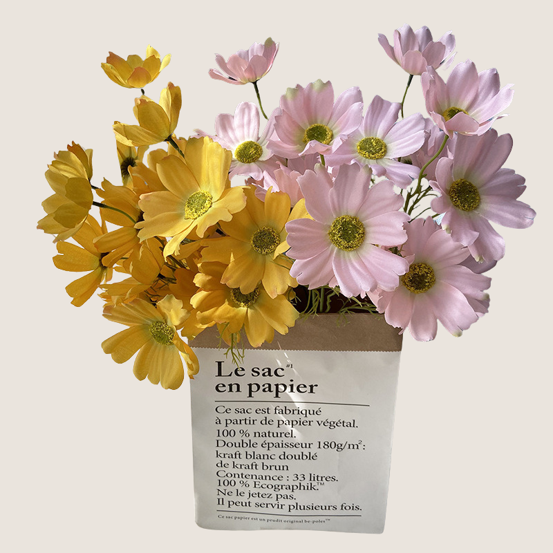 pink faux cosmos flowers - 3