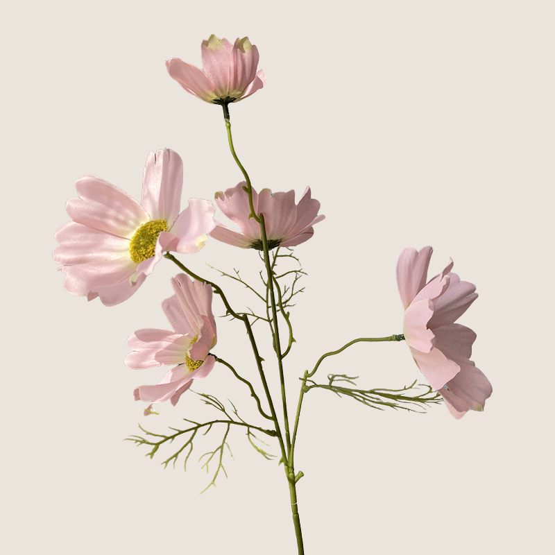 pink faux cosmos flowers
