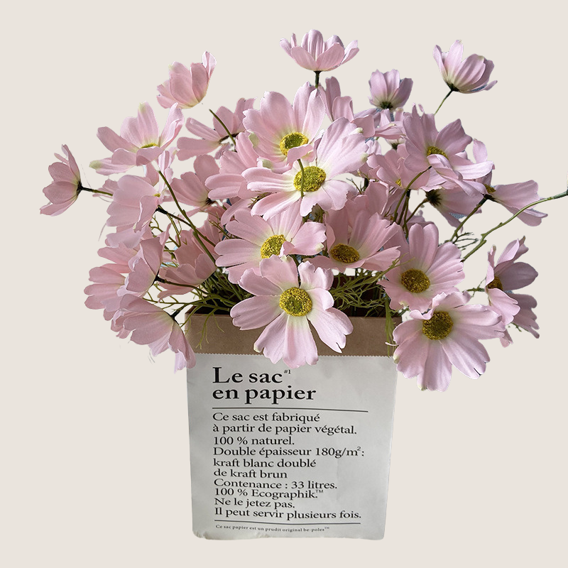 pink faux cosmos flowers - 2